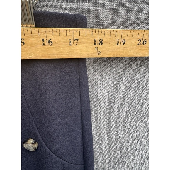 NWT Express High Rise Wide Leg Trouser Stretch Pants Large Navy Blue Nautical - Picture 3 of 7